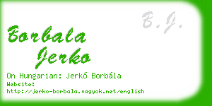 borbala jerko business card