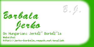 borbala jerko business card